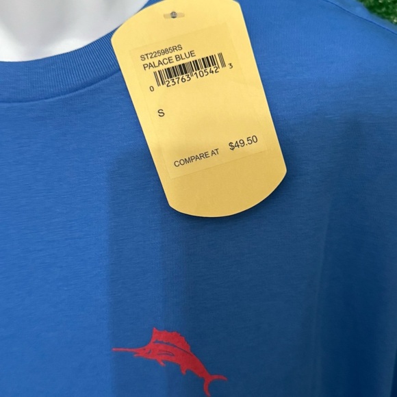 Tommy Bahama Blue and Red Short Sleeve Tee - Picture 2 of 4